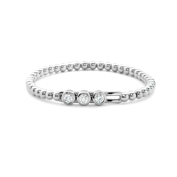 Three Diamond Stretch Bracelet