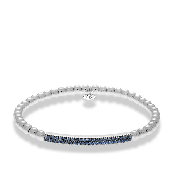 Blue Sapphire Bar Stretch Bracelet