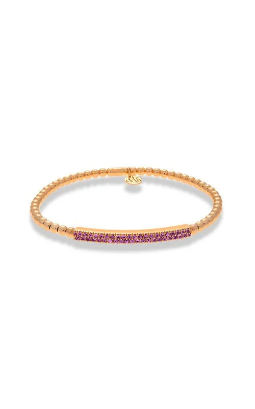 Pink Sapphire Beaded Bracelet