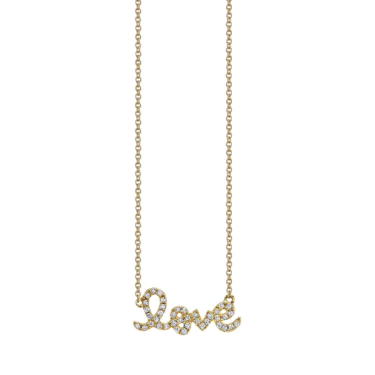 Petite Love Necklace in yellow gold