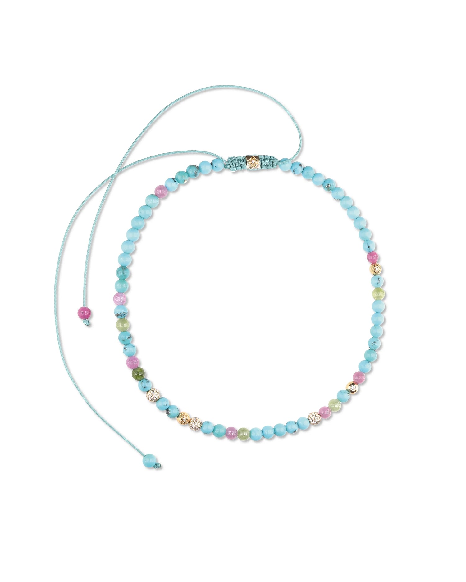 Shamballa Pink and Blue Choker