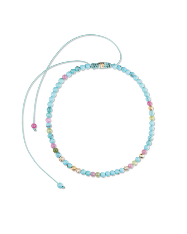Shamballa Pink and Blue Choker