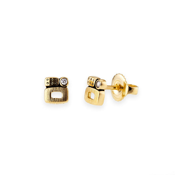 Little Windows Stud Diamond Earrings