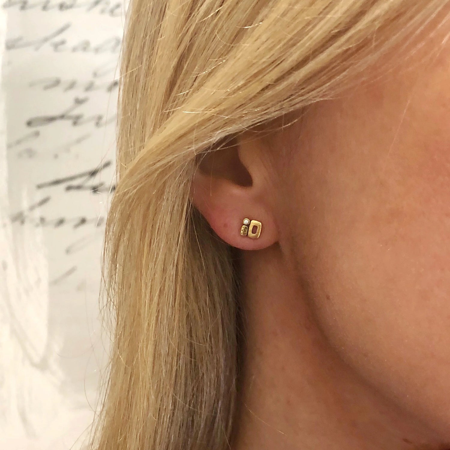 Little Windows Stud Diamond Earrings