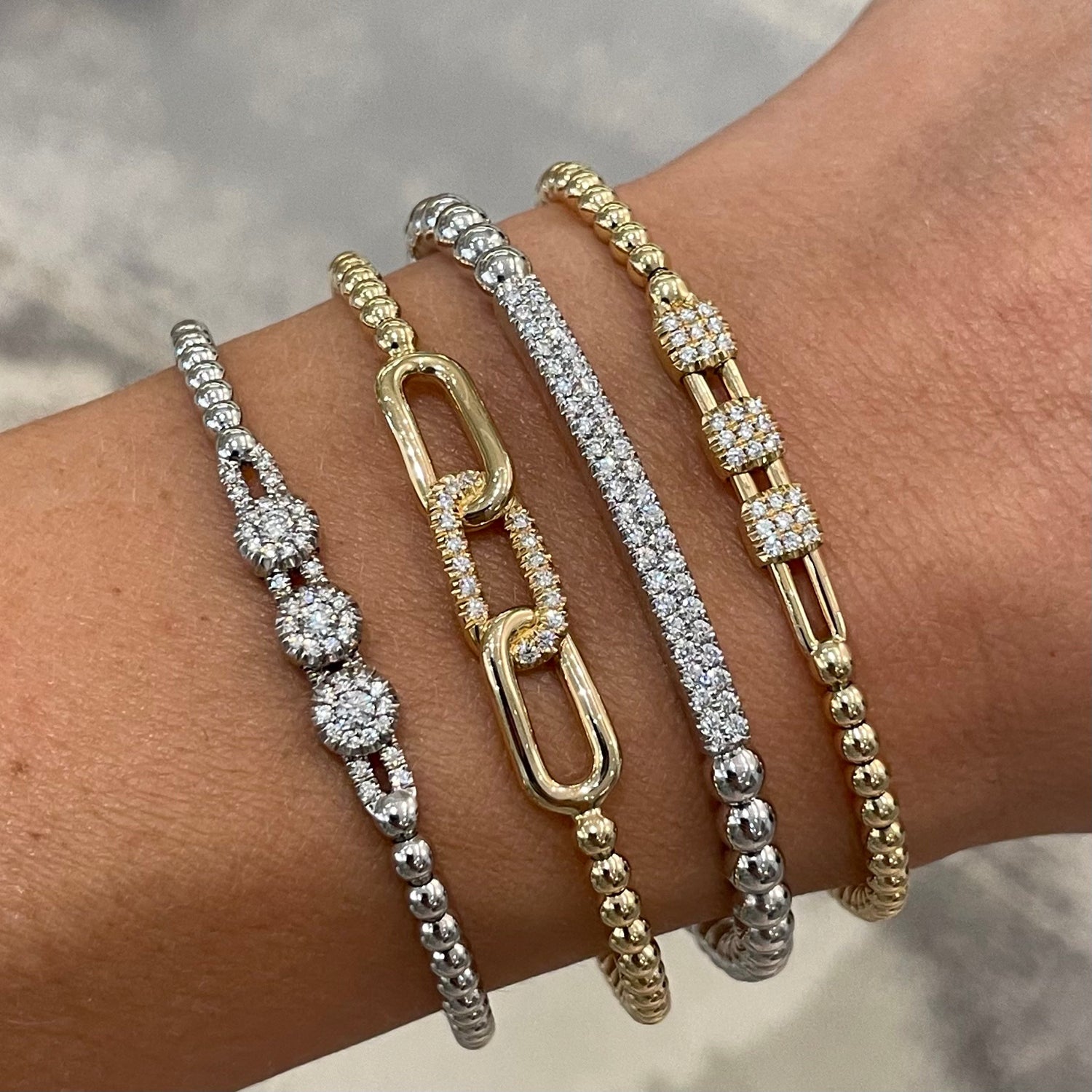 Three Link Stretch Bracelet