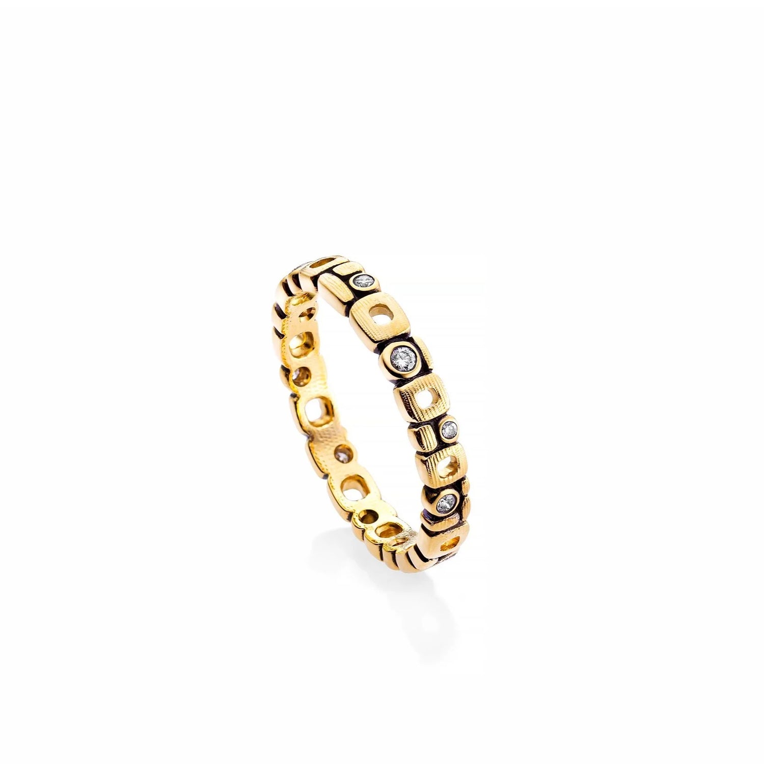 R-119 Micro Windows Band with Diamonds