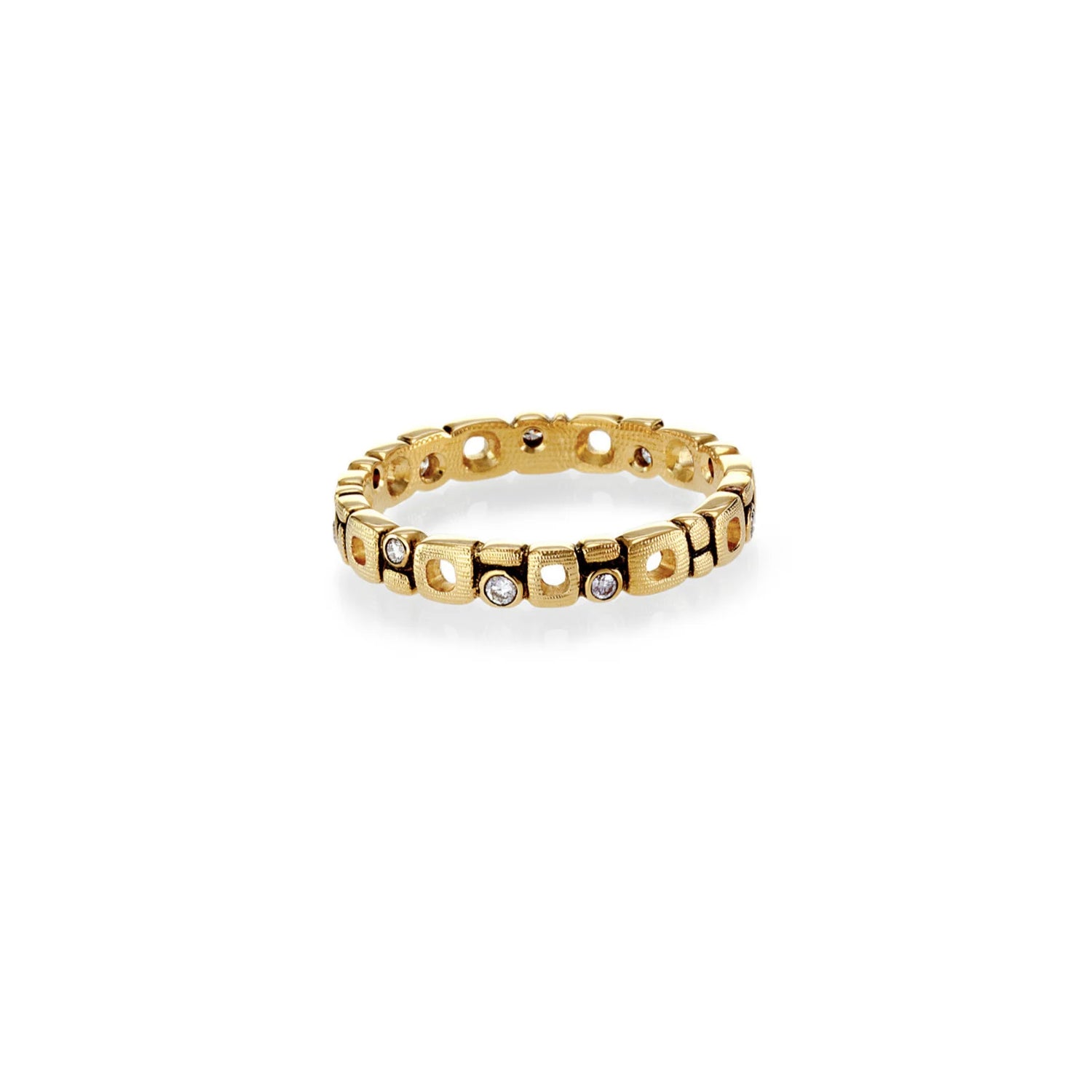 R-119 Micro Windows Band with Diamonds