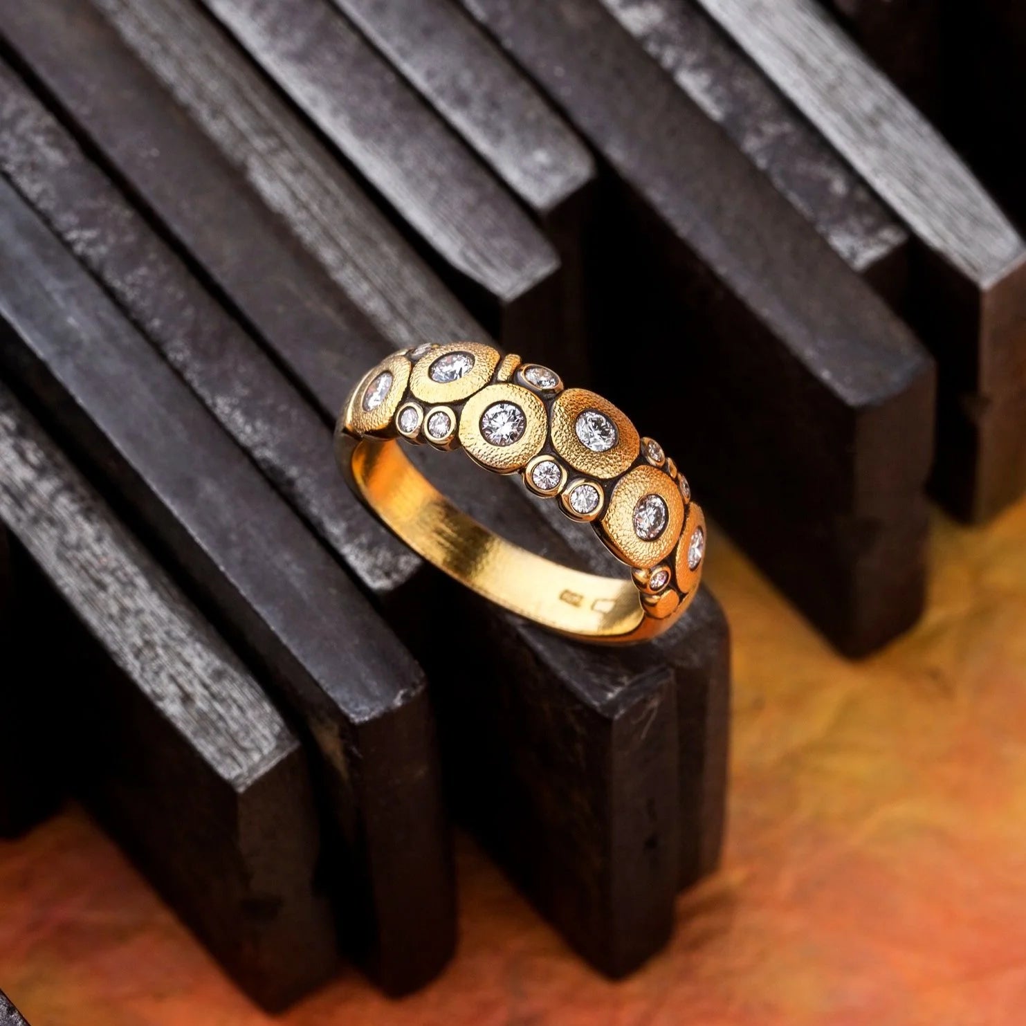 R-122 Candy Ring with White Diamonds