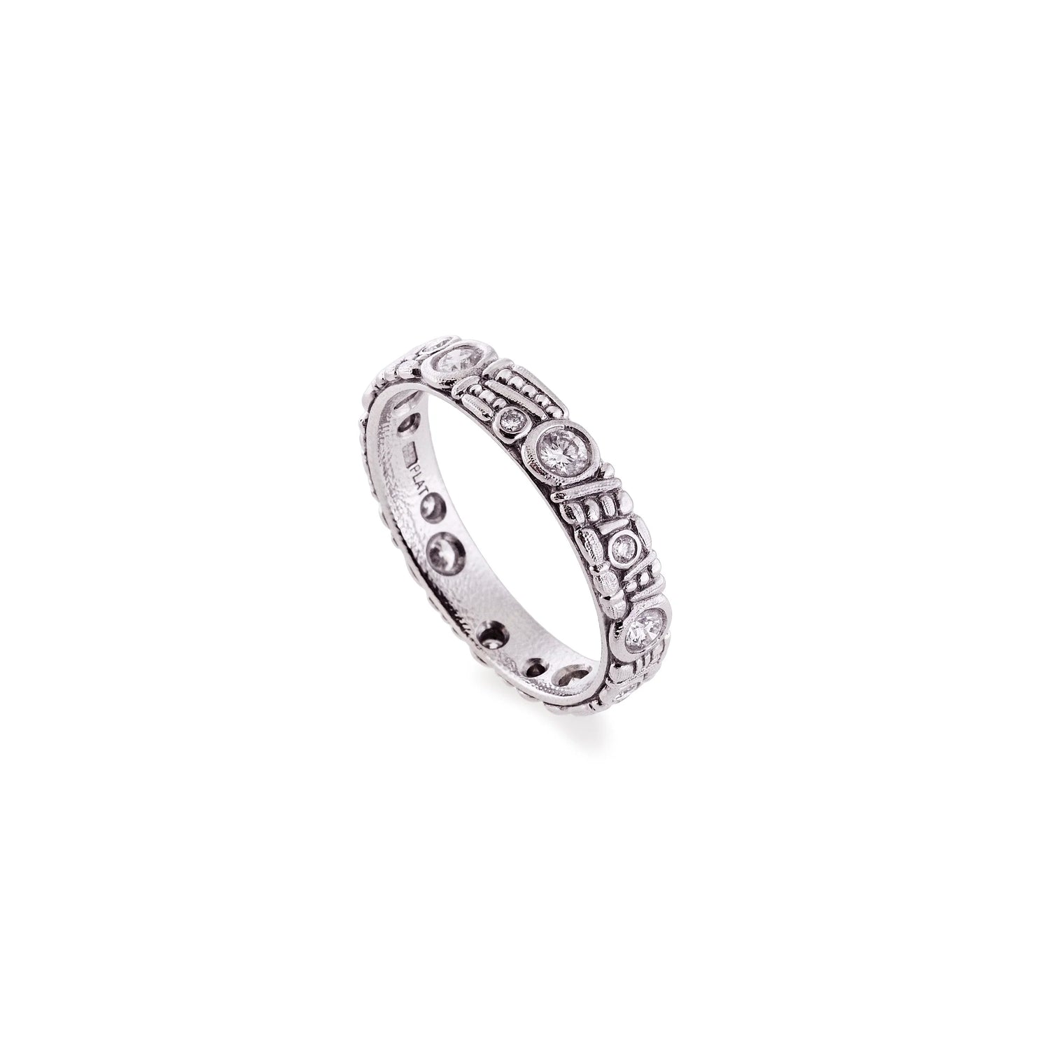 R-62 platinum and diamond band