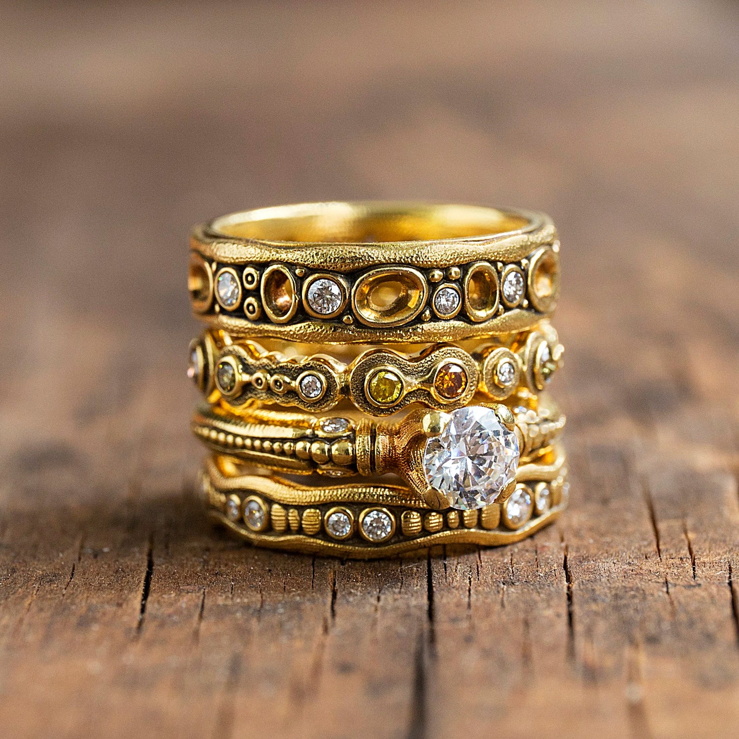R-170 Natural Colored Diamond Ring