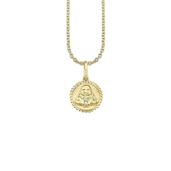 Tiny Sitting Buddha Coin Necklace