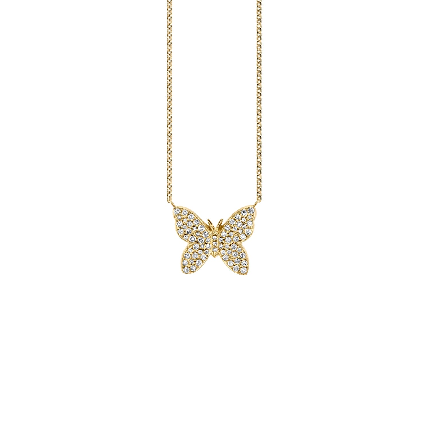 Pave Butterfly Necklace