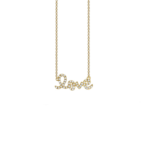 Petite Love Necklace in yellow gold