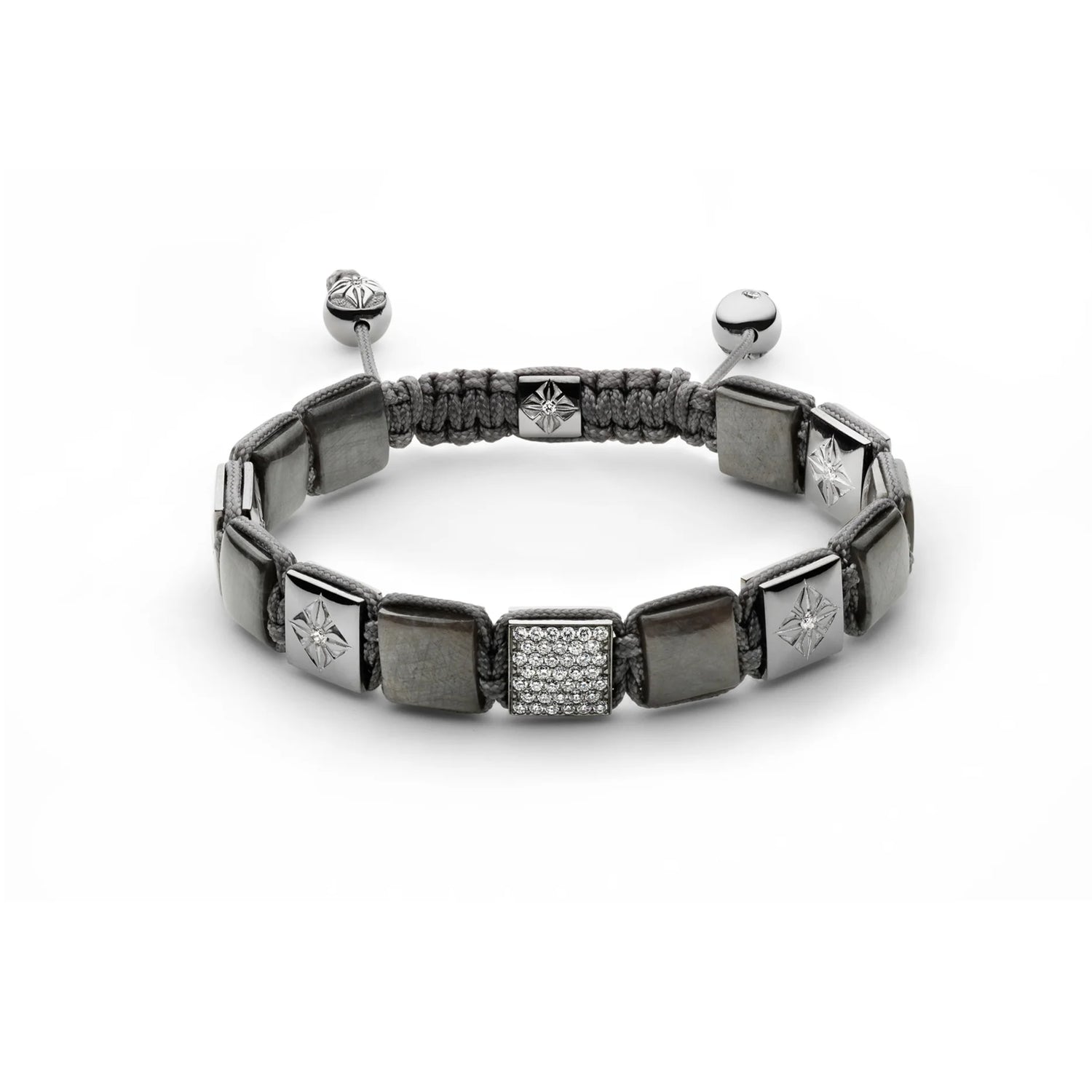 Grey Sapphire and Diamond Lock Bracelet
