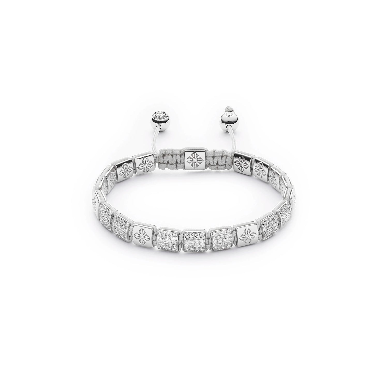 White Gold Diamond Lock Bracelet