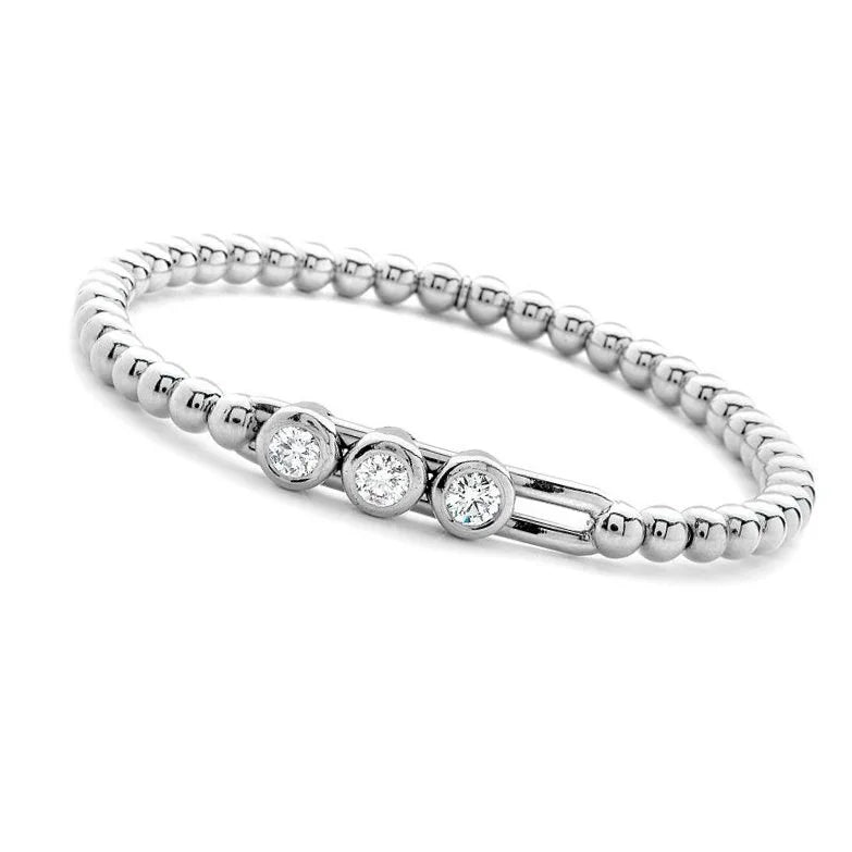 Three Diamond Stretch Bracelet