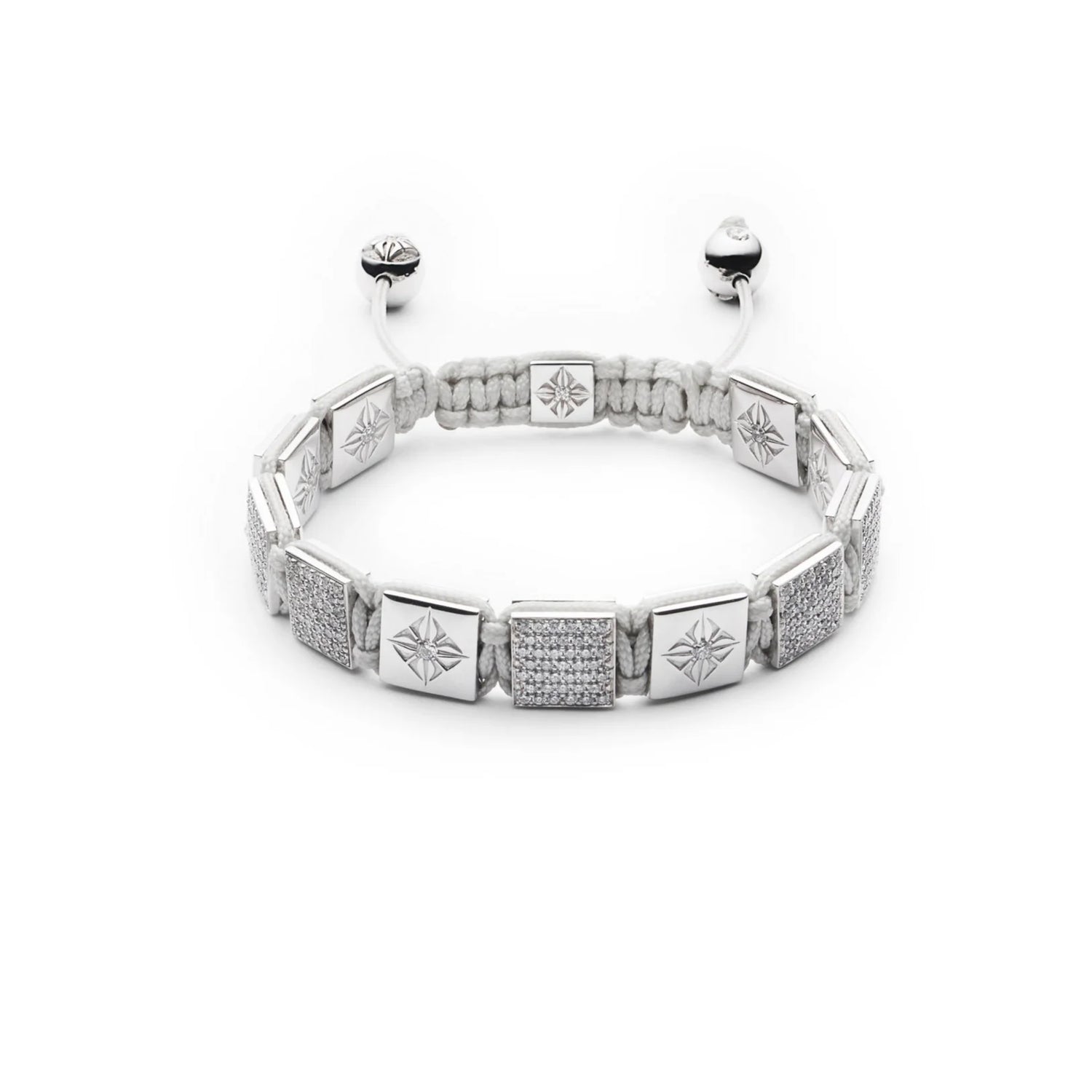 White Gold and Diamond Lock Bracelet